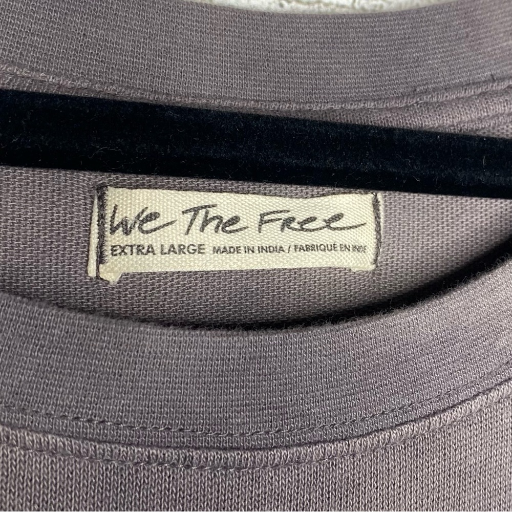 We The Free Gray Graphic T-Shirt Dress with Black Sequin Sleeves - Picture 7 of 9